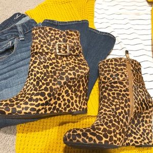 Vince Camuto Leopard Booties